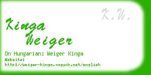 kinga weiger business card